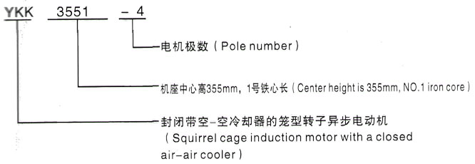 YKK系列(H355-1000)高压Y5603-12三相异步电机西安泰富西玛电机型号说明